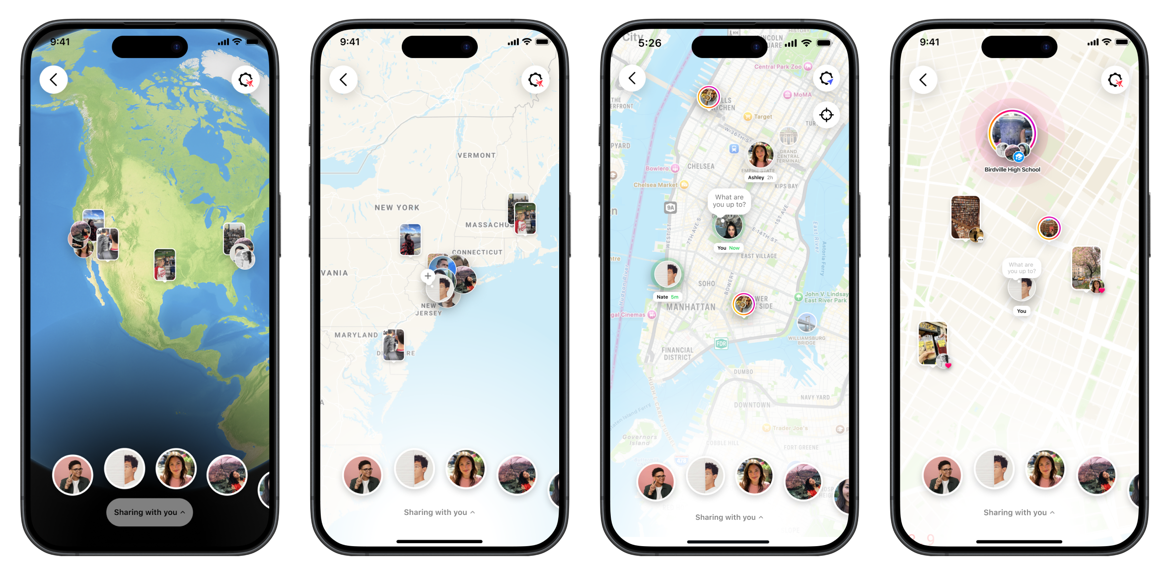 Instagram Map — Map System: globe, country, city and street views